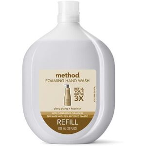 Method Foaming Hand Soap Refill Ylang Ylang + Hyacinth Biodegradable Formula Method Foaming Hand Soap Refill Ylang Ylang + Hyacinth Biodegradable Formula
