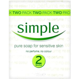 Simple 2-pack Pure Soap For Sensitive Skin for Women Simple 2-pack Pure Soap For Sensitive Skin for Women