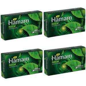 (Pack of 4) Hamam Neem Soap Bar 100g - Herbal Deep Clean Skin (Pack of 4) Hamam Neem Soap Bar 100g - Herbal Deep Clean Skin