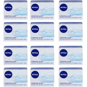 12 Bars x 100g Nivea Creme Soft Cream Care Soap 12 Bars x 100g Nivea Creme Soft Cream Care Soap