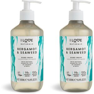 I Love Naturals Bergamot & Seaweed Hand Wash - 2 x 500ml I Love Naturals Bergamot & Seaweed Hand Wash - 2 x 500ml