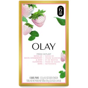 Olay Fresh Outlast Beauty Bar Cooling White Strawberry and Mint 6 Soap Bars Olay Fresh Outlast Beauty Bar Cooling White Strawberry and Mint 6 Soap Bars