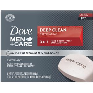 Dove Men+Care Men's Bar Soap Deep Clean 8 Bars More Moisturizing Than Bar Soap E Dove Men+Care Men's Bar Soap Deep Clean 8 Bars More Moisturizing Than Bar Soap E