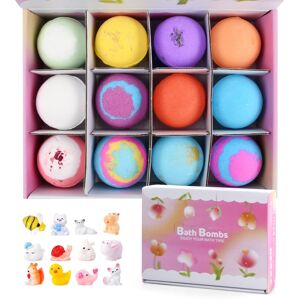 Focenat 12PCS Bath Bomb Gift Set with Surprise Toys Inside, Bath Bombs for Kids, Handmad Focenat 12PCS Bath Bomb Gift Set with Surprise Toys Inside, Bath Bombs for Kids, Handmad