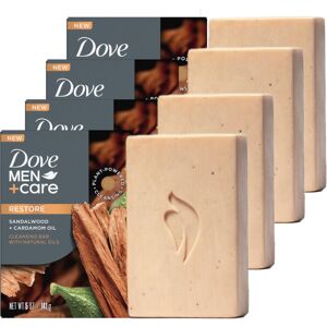 DOVE MEN + CARE Cleansing Bar Soap Sandalwood + Cardamom Oil 4 Bars to Rebuild S DOVE MEN + CARE Cleansing Bar Soap Sandalwood + Cardamom Oil 4 Bars to Rebuild S