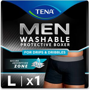 TENA Men's Washable Protective Boxers Light Absorbency Large Black 1 Count TENA Men's Washable Protective Boxers Light Absorbency Large Black 1 Count