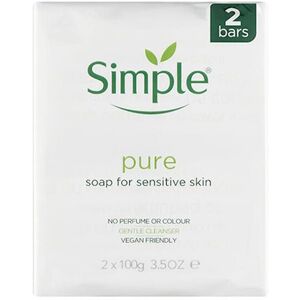 3 x Simple Pure Soap For Sensitive Skin 2 x 100g Bars 3 x Simple Pure Soap For Sensitive Skin 2 x 100g Bars