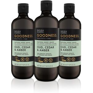 Baylis & Harding Goodness Oud, Cedar and Amber Body Wash, 500 ml (Pack of 3) - Vegan Friendly Baylis & Harding Goodness Oud, Cedar and Amber Body Wash, 500 ml (Pack of 3) - Vegan Friendly