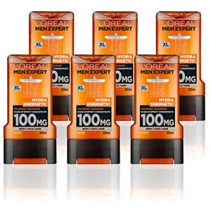 L’Oréal Paris L'Oréal Paris Men Expert Hydra Energetic Shower Gel for Men, 300ml Pack of 6, Bu L’Oréal Paris L'Oréal Paris Men Expert Hydra Energetic Shower Gel for Men, 300ml Pack of 6, Bu