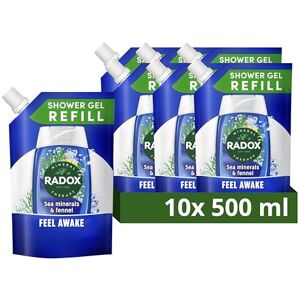 Radox Feel Awake 2-in-1 Body Wash & Shampoo Refill 10x 500ml Radox Feel Awake 2-in-1 Body Wash & Shampoo Refill 10x 500ml