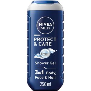 NIVEA MEN Protect & Care Shower Gel (250 ml), Moisturising 3-in-1 Body NIVEA MEN Protect & Care Shower Gel (250 ml), Moisturising 3-in-1 Body