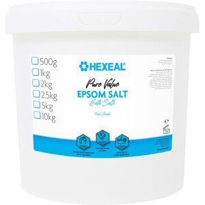 Hexeal Pure Value Epsom Salt 5kg – 5kg Bucket of Food Grade Magnesium Sulphate Hexeal Pure Value Epsom Salt 5kg – 5kg Bucket of Food Grade Magnesium Sulphate