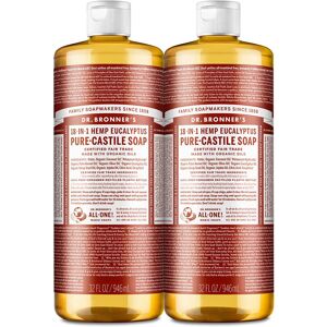 Dr Bronner's Dr. Bronner's - Pure-Castile Liquid Soap (Eucalyptus 32 ounce 2-Pack) - Made w Dr Bronner's Dr. Bronner's - Pure-Castile Liquid Soap (Eucalyptus 32 ounce 2-Pack) - Made w