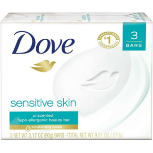 Unbranded 3 Bars in 1 Box DOVE Sensitive Skin Unscent & Hypoallergenic Beauty Bar Soap 90g Unbranded 3 Bars in 1 Box DOVE Sensitive Skin Unscent & Hypoallergenic Beauty Bar Soap 90g