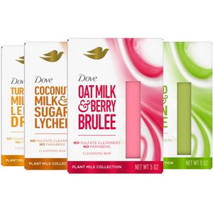 Dove Plant Milk Cleansing Bar Soap Variety Pack 4 Count for Moisturized Skin wi Dove Plant Milk Cleansing Bar Soap Variety Pack 4 Count for Moisturized Skin wi