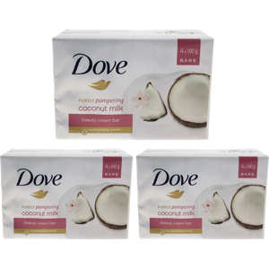 12 x 90g Dove Purley Pampering Coconut Milk Beauty Cream Soap Bar 12 x 90g Dove Purley Pampering Coconut Milk Beauty Cream Soap Bar