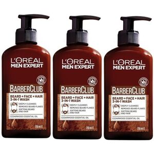 L’Oréal Paris 3x L'Oréal Men Expert Barber Club Beard FaceHair Wash 200ml Total Care L’Oréal Paris 3x L'Oréal Men Expert Barber Club Beard FaceHair Wash 200ml Total Care