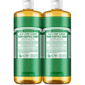 Dr Bronner's Dr. Bronner's Magic Soap - Pure-Castile Liquid Soap (Almond, 32 ounce, 2-Pack) - Dr Bronner's Dr. Bronner's Magic Soap - Pure-Castile Liquid Soap (Almond, 32 ounce, 2-Pack) -