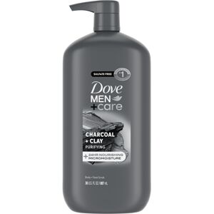 DOVE MEN + CARE Body and Face Scrub Charcoal + Clay Body Wash for Men with 24-Ho DOVE MEN + CARE Body and Face Scrub Charcoal + Clay Body Wash for Men with 24-Ho