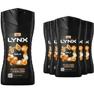 Lynx Gold 12-H Refreshing Shower Gel Body Wash for Men, 6x225ml Lynx Gold 12-H Refreshing Shower Gel Body Wash for Men, 6x225ml