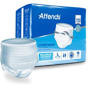 Attends Protective Underwear with DermaDry Technology for Adult Incontinence Car Attends Protective Underwear with DermaDry Technology for Adult Incontinence Car