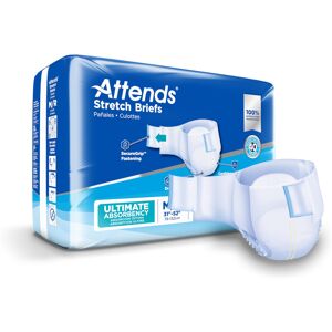 Attends Stretch Adult Incontinence Disposable Briefs Medium/Regular 31""""-52""" Attends Stretch Adult Incontinence Disposable Briefs Medium/Regular 31""""-52"""