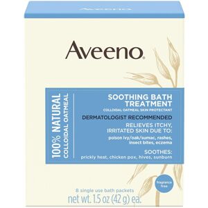 Aveeno 772-0188 Soothing Bath Treatment for Itchy, Irritated Skin, Pack of 8 Aveeno 772-0188 Soothing Bath Treatment for Itchy, Irritated Skin, Pack of 8