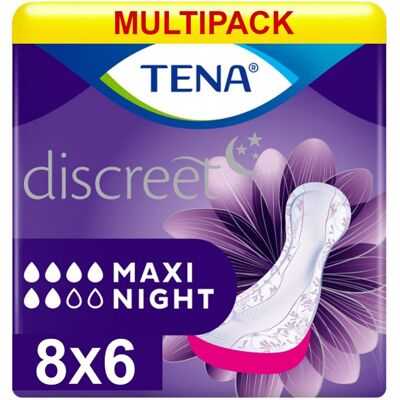 Tena Lady Discreet Maxi Night Incontinence Pads - Odour Control Tena Lady Discreet Maxi Night Incontinence Pads - Odour Control