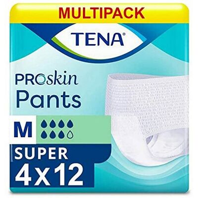 TENA - Pants ProSkin Super - Medium - 4x12 - Incontinence Pants TENA - Pants ProSkin Super - Medium - 4x12 - Incontinence Pants