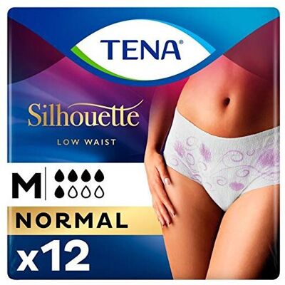 TENA Lady Silhouette Medium Duo Normal Pants - Disposable, Cotton-Like, Underwea TENA Lady Silhouette Medium Duo Normal Pants - Disposable, Cotton-Like, Underwea