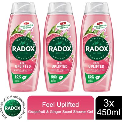 Radox Feel Uplifted Shower Gel - Grapefruit & Ginger - 450ml Radox Feel Uplifted Shower Gel - Grapefruit & Ginger - 450ml