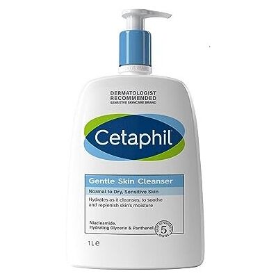 Cetaphil Gentle Skin Cleanser, 1L, Face & Body Wash, For Normal To Dry Sensitive Skin, Wi Cetaphil Gentle Skin Cleanser, 1L, Face & Body Wash, For Normal To Dry Sensitive Skin, Wi