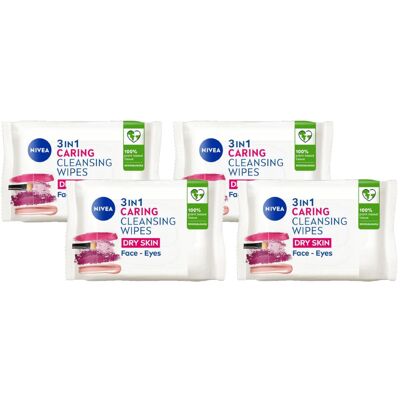 NIVEA Biodegradable Cleansing Wipes Dry Skin (40 sheets), Biodegradable Wipes ma NIVEA Biodegradable Cleansing Wipes Dry Skin (40 sheets), Biodegradable Wipes ma