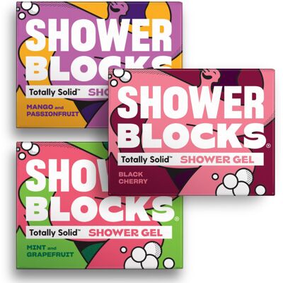 Shower Blocks - Mixed 3 Pack Solid Shower Gels - Plastic, Cruelty and Paraben Fr Shower Blocks - Mixed 3 Pack Solid Shower Gels - Plastic, Cruelty and Paraben Fr