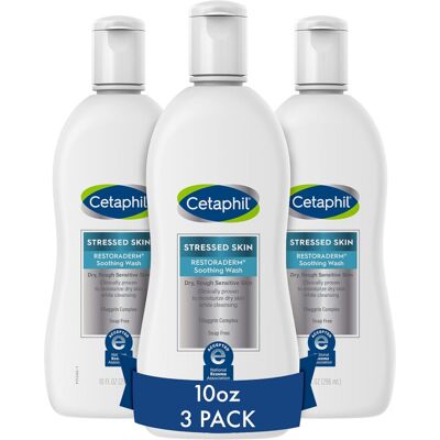 Cetaphil RESTORADERM Soothing Wash, 10 floz Pack of 3, Soothes Dry, Stressed Ski Cetaphil RESTORADERM Soothing Wash, 10 floz Pack of 3, Soothes Dry, Stressed Ski