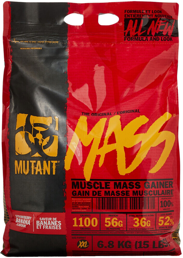 PVL Mutant Mass 6800 g Strawberry and Banana Weight Gain Shake Powder