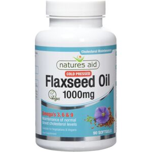 Natures Aid Flaxseed Oil, 1000 mg, 90 Softgel Capsules (Cold Pressed Flaxseed Oi Natures Aid Flaxseed Oil, 1000 mg, 90 Softgel Capsules (Cold Pressed Flaxseed Oi