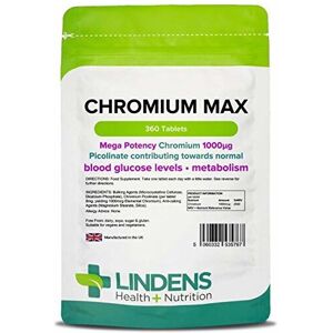 Lindens Chromium Max 1000mcg Picolinate Tablets - Dietary Supplement Tablets Lindens Chromium Max 1000mcg Picolinate Tablets - Dietary Supplement Tablets