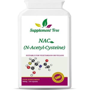 Supplement-Tree NAC N-Acetyl-Cysteine 600 mg 120 Capsules Liver & Lung Function Support Supple Supplement-Tree NAC N-Acetyl-Cysteine 600 mg 120 Capsules Liver & Lung Function Support Supple