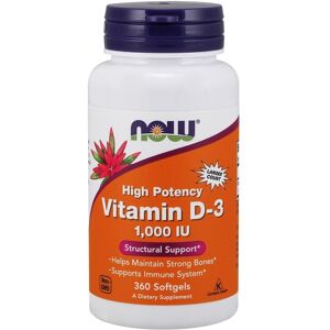 NOW Foods Vitamin D3 1000 IU 360 Softgels - Dietary Supplement NOW Foods Vitamin D3 1000 IU 360 Softgels - Dietary Supplement
