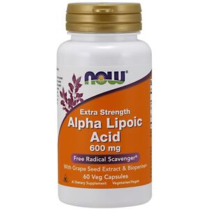 NOW Foods Alpha Lipoic Acid 600mg - Antioxidant Support - 60 Veggie Capsules NOW Foods Alpha Lipoic Acid 600mg - Antioxidant Support - 60 Veggie Capsules