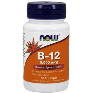 NOW Foods Vitamin B-12 5000mcg Lozenges - Nervous System Energy NOW Foods Vitamin B-12 5000mcg Lozenges - Nervous System Energy