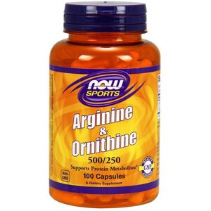 Now Foods L-Arginine & Ornithine 500 & 250 mg - Dietary Supplement Now Foods L-Arginine & Ornithine 500 & 250 mg - Dietary Supplement
