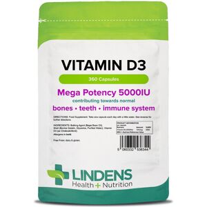 Lindens Vitamin D3 5000IU Capsules - Vitamins Lindens Vitamin D3 5000IU Capsules - Vitamins