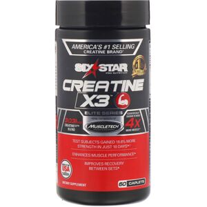Six Star, Elite Series, Creatine X3, 60 Caplets Six Star, Elite Series, Creatine X3, 60 Caplets