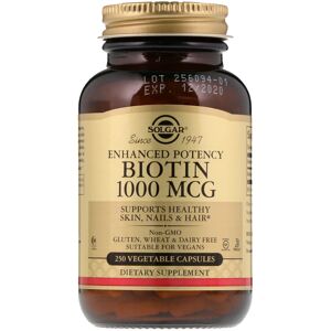 Solgar, Biotin, 1,000 mcg, 250 Vegetable Capsules Solgar, Biotin, 1,000 mcg, 250 Vegetable Capsules