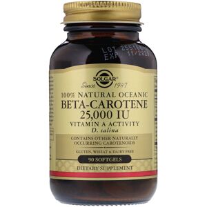 Solgar, 100% Natural Oceanic Beta-Carotene, 25,000 IU, 90 Softgels Solgar, 100% Natural Oceanic Beta-Carotene, 25,000 IU, 90 Softgels