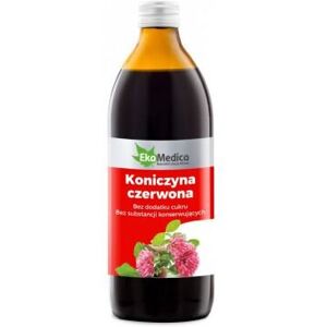 EkaMedica Koniczyna Czerwona - sok 500 ml, łagodzi objawy menopauzy, wspiera krą EkaMedica Koniczyna Czerwona - sok 500 ml, łagodzi objawy menopauzy, wspiera krą