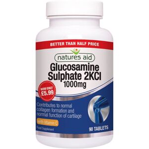 Natures Aid Glucosamine Sulphate 2KCI with Vitamin C 1000mg 90 Tablets Natures Aid Glucosamine Sulphate 2KCI with Vitamin C 1000mg 90 Tablets