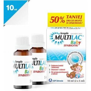 USP ZDROWIE Multilac Baby, krople dla dzieci od 2 miesiaca, 2 x 5ml USP ZDROWIE Multilac Baby, krople dla dzieci od 2 miesiaca, 2 x 5ml